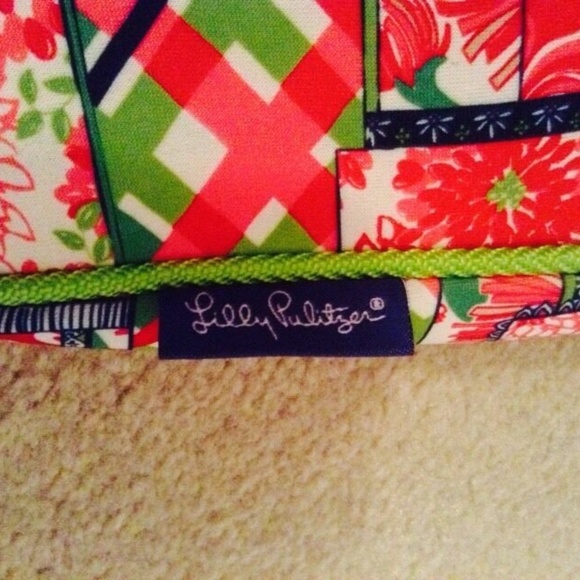 Lilly Pulitzer Patch Day Laptop Neoprene Computer Briefcase Tote Bag NWT - Picture 6 of 10